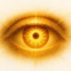 golden eye, radiant, mystical, glowing, intense, spiritual, bright, luminous, fiery, divine, visionary, occult, celestial, mesmerizing, ethereal, powerful, all-seeing, cosmic, illuminated, dramatic, ai generated